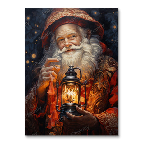 Starry Night Santa People Paint by Numbers kit