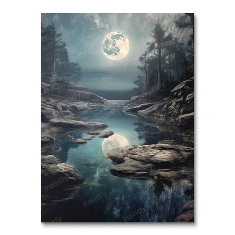 Moonscape over Mystical Waters (Diamond Painting) Diamond Painting kit