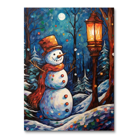 Snowman's Light People Paint by Numbers kit
