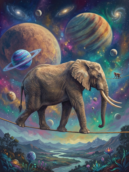 Cosmic Tightrope Elephant