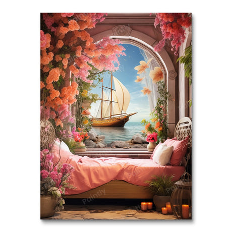 Bedroom by the Bay (Diamond Painting) Diamond Painting kit