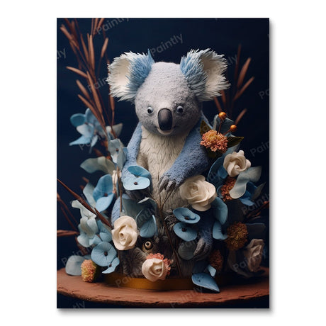Floral Koala Delight (Diamond Painting) Diamond Painting kit