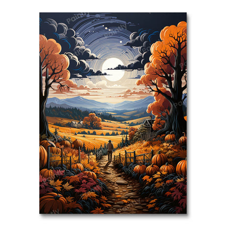 Festive Pumpkin Field III (Diamond Painting) Diamond Painting kit