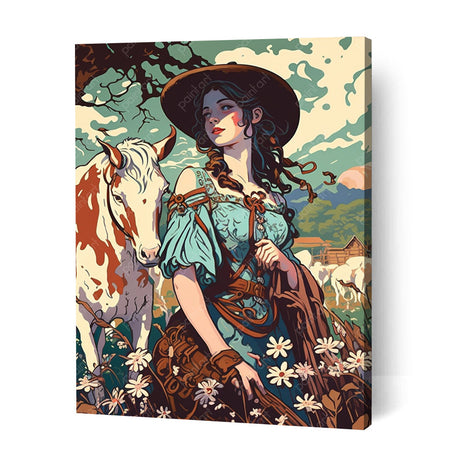 Cow Girl I (Diamond Painting) Diamond Painting kit