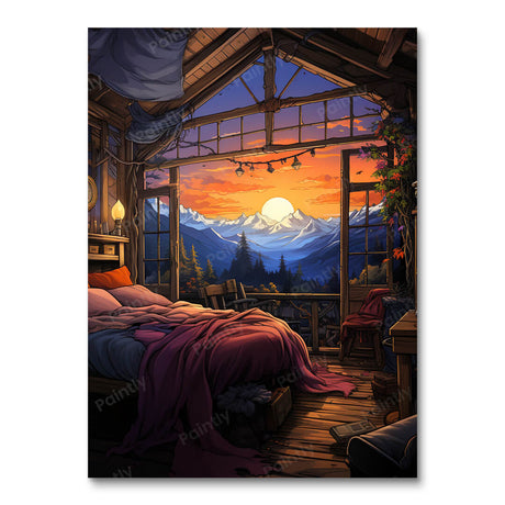 Bedroom Peaks I People Paint by Numbers kit