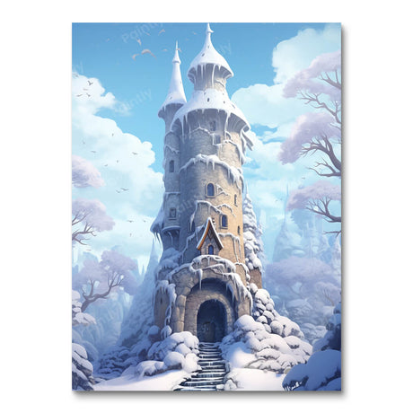 Tower of Snowy Solitude People Paint by Numbers kit
