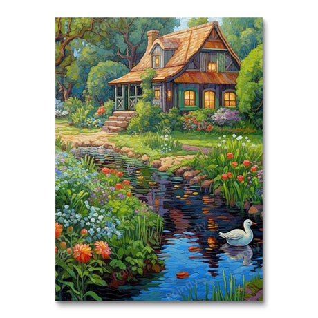 Nature's Mosaic Retreat (Diamond Painting) Diamond Painting kit