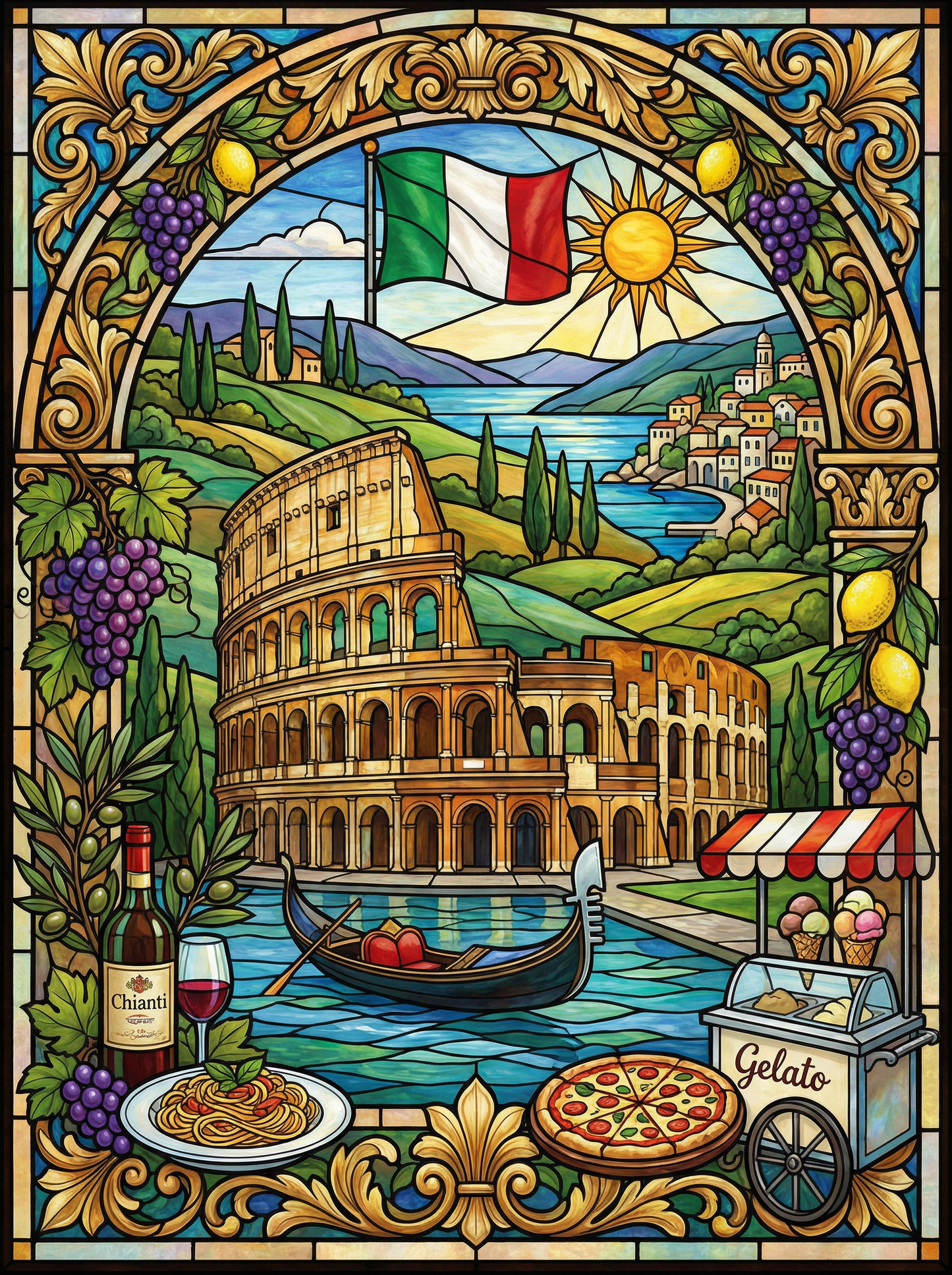 Italian Coastal Dreams (100 Color Diamond Painting) Diamond Painting kit