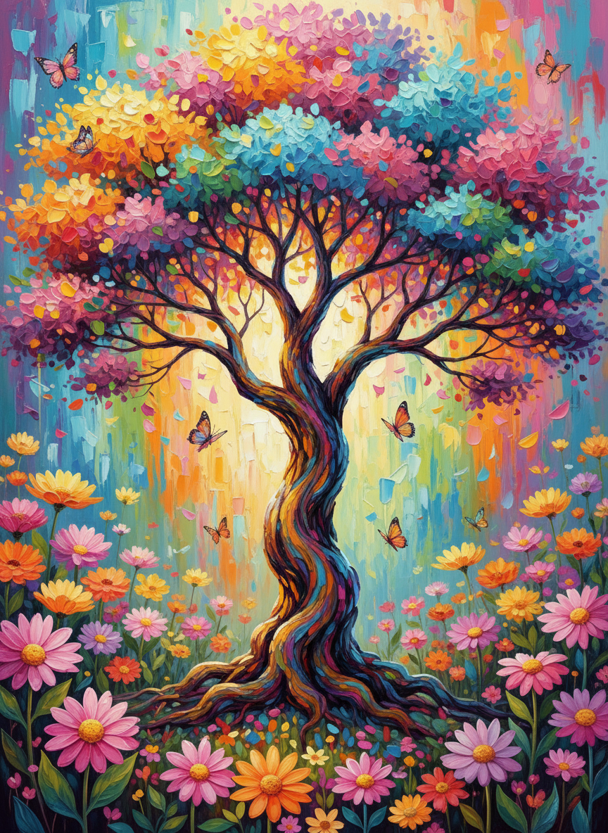 Tree of Seasons (Board Canvas)