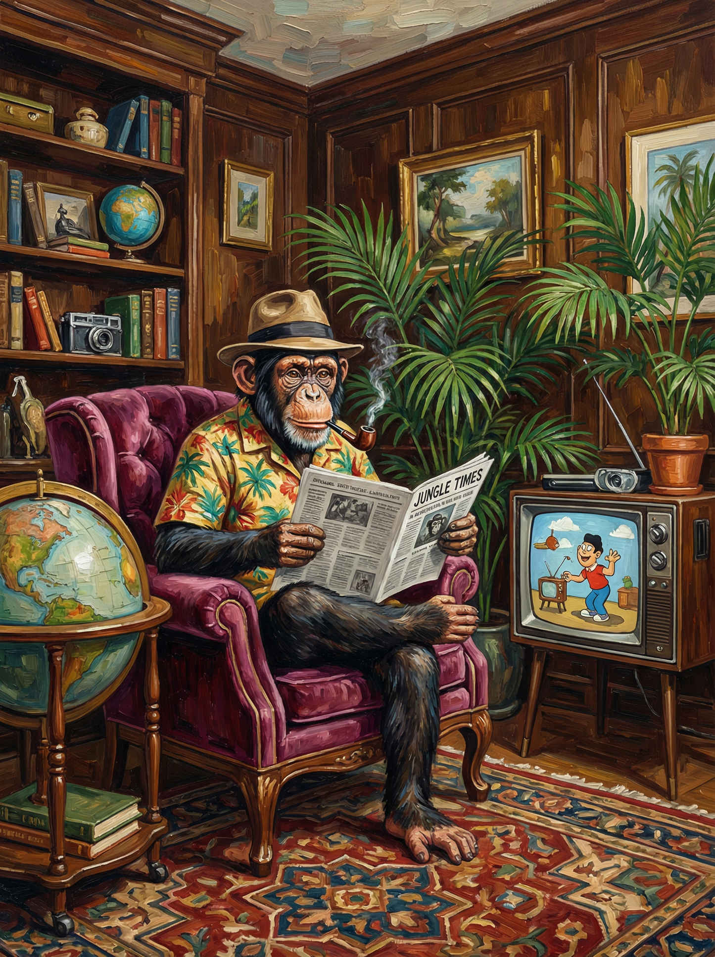 Jungle Study Retreat (Diamond Painting) Diamond Painting kit