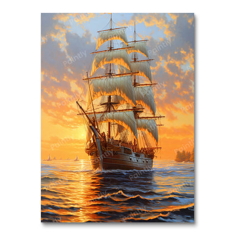 Sun and the Ship (Diamond Painting) Diamond Painting kit