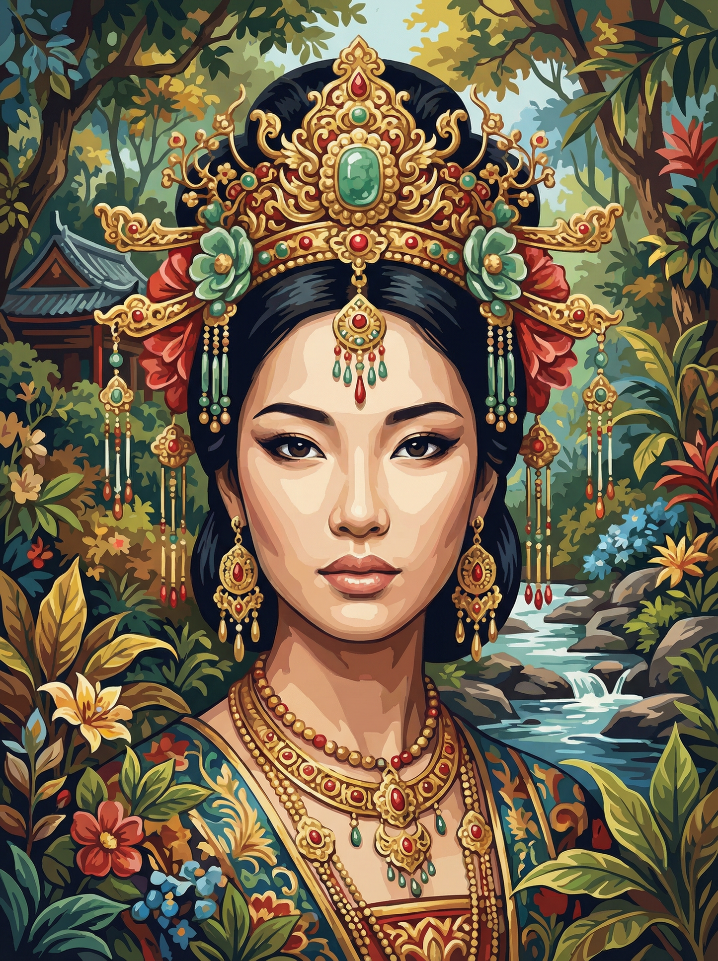 Emerald Crown Empress (100 Color Diamond Painting) Diamond Painting kit