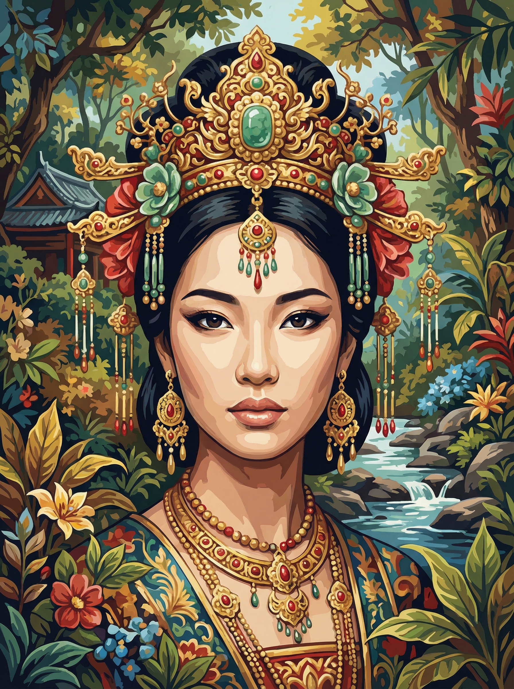 Emerald Crown Empress (100 Color Diamond Painting) Diamond Painting kit