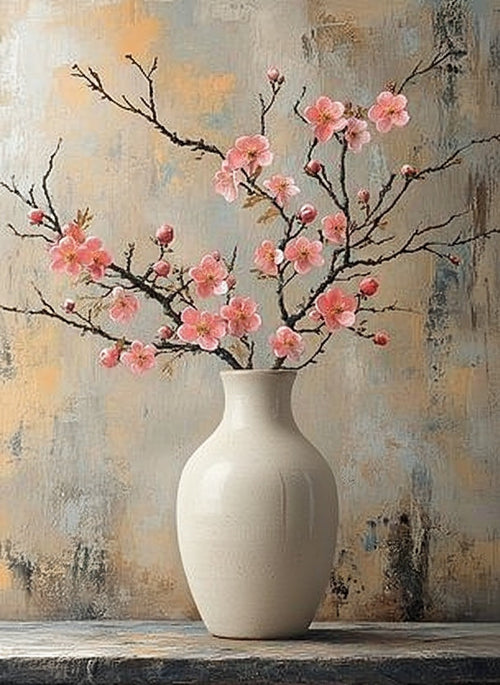 Cherry Blossom Grace (Board Canvas)
