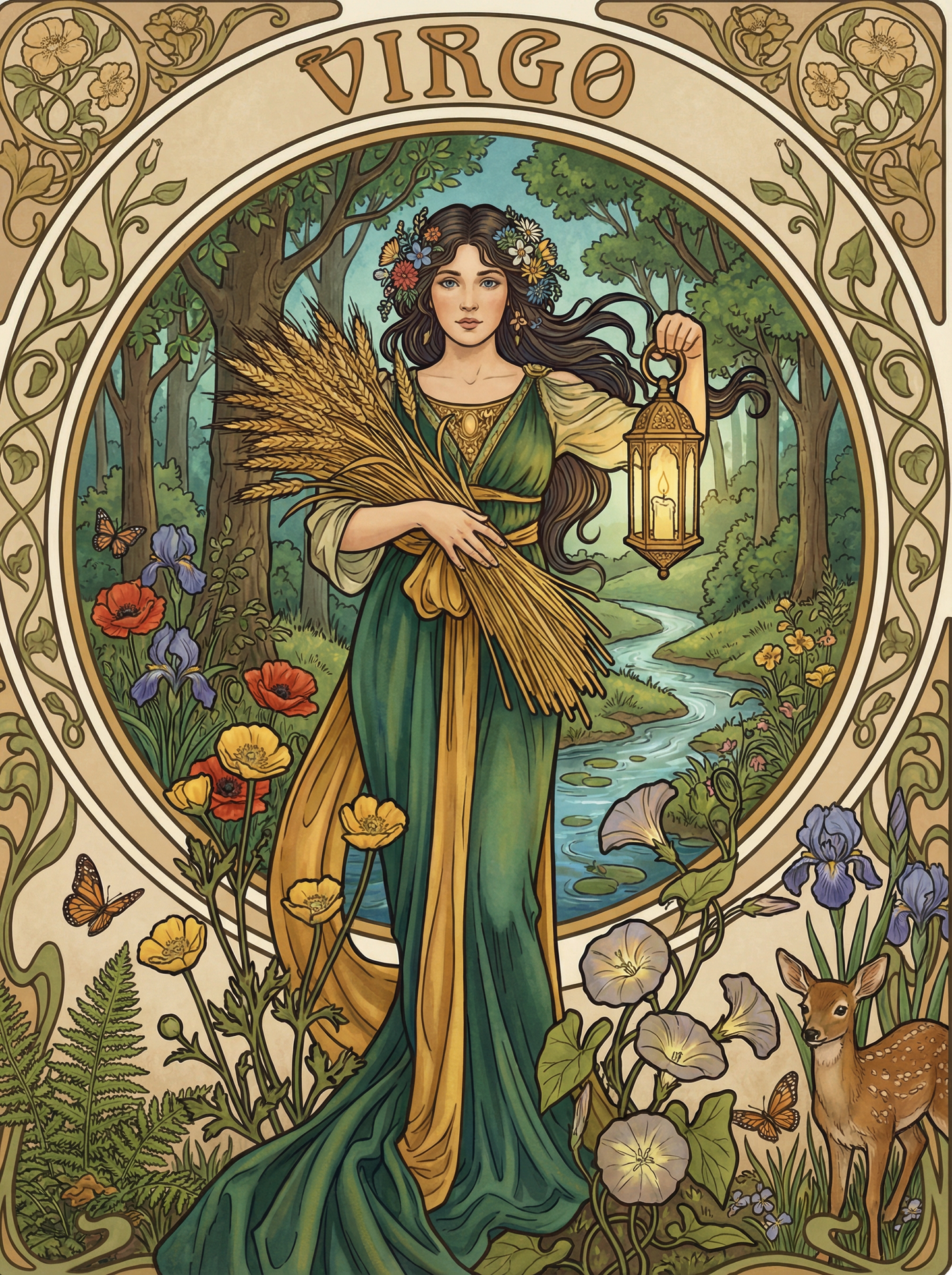 Virgo Woodland Guardian (100 Color Diamond Painting)