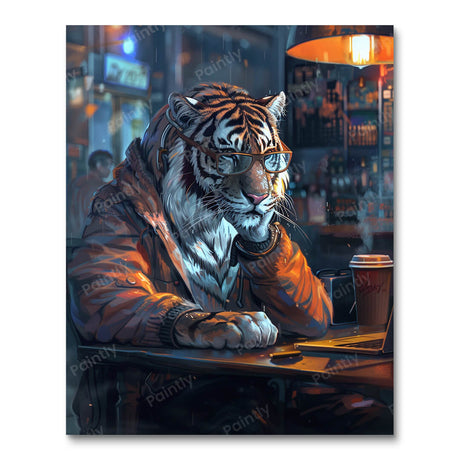 Night Shift Tiger (Diamond Painting) Diamond Painting kit