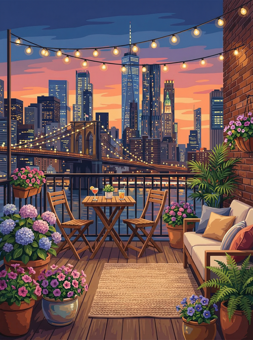 New York Balcony Nights