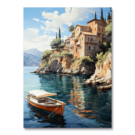 Italian Dreamscape Boats Paint by Numbers kit