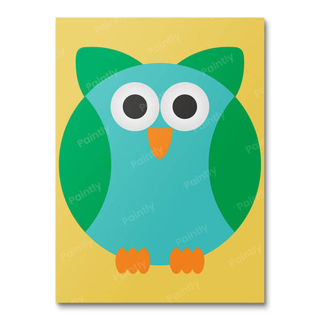 Aqua Owl Paint by Numbers kit