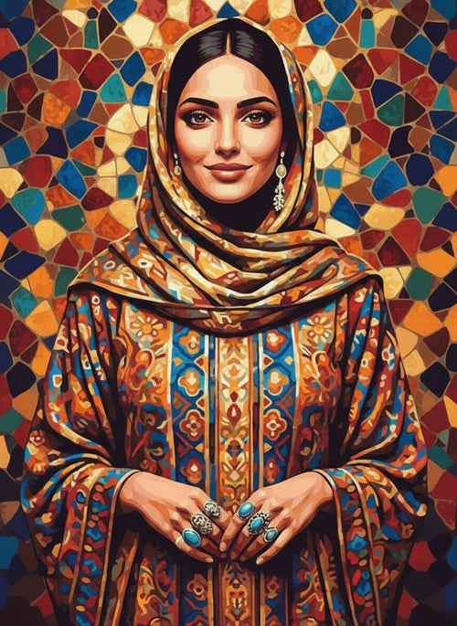 Golden Mosaic (Board Canvas)