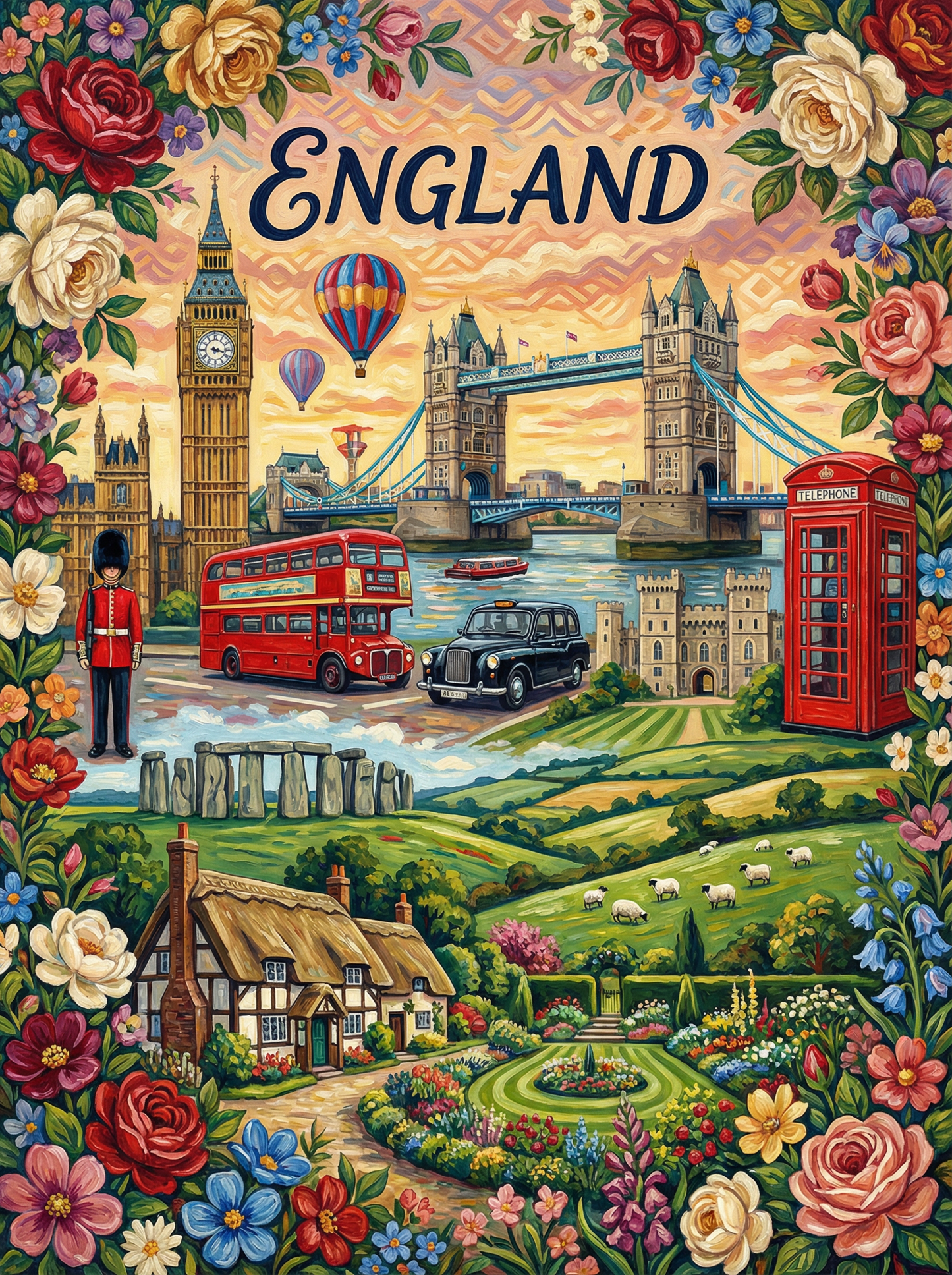 England Garden Landmarks (Diamond Painting) Diamond Painting kit