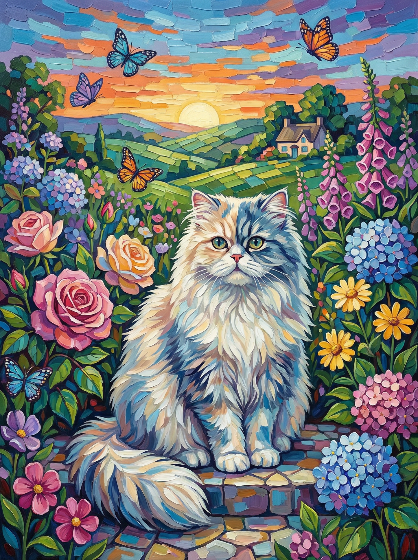 Sunset Valley Fluff (Diamond Painting) Diamond Painting kit