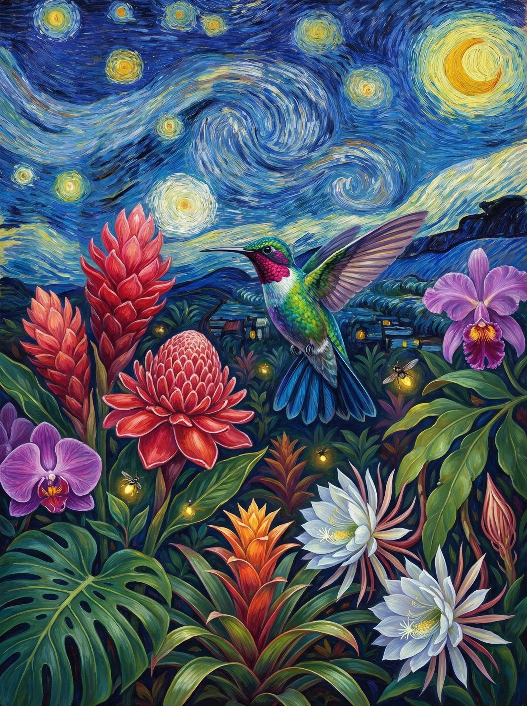 Starlit Jungle Whisper (100 Color Diamond Painting) Diamond Painting kit
