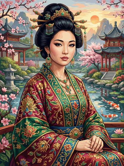 Empress of the Cherry Blossom Garden (100 Color Diamond Painting) Diamond Painting kit