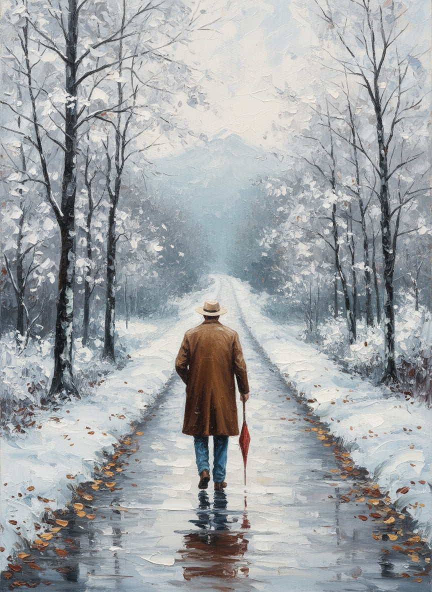 The Long Winter Walk (Board Canvas)