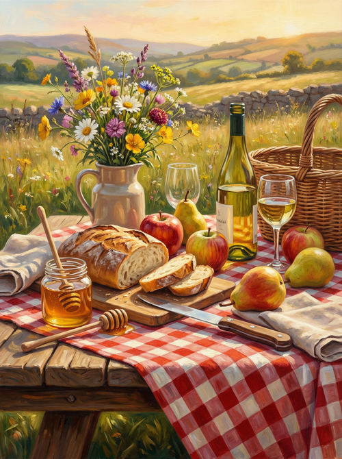 Country Meadow Picnic (Diamond Painting) Diamond Painting kit