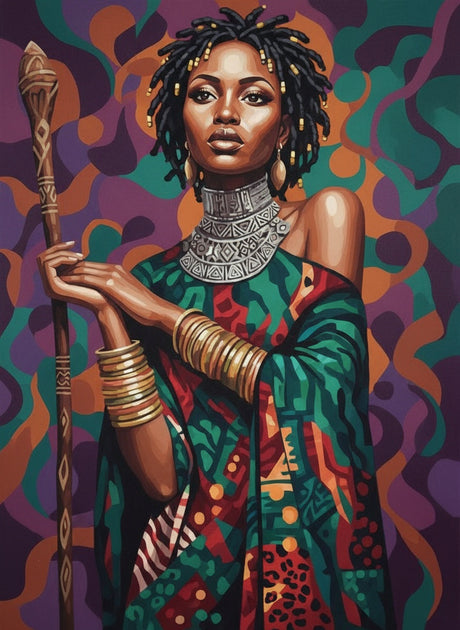 Tribal Empress (Board Canvas) Paint by Numbers kit