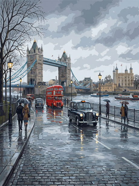 London Riverside Stroll (Diamond Painting) Diamond Painting kit