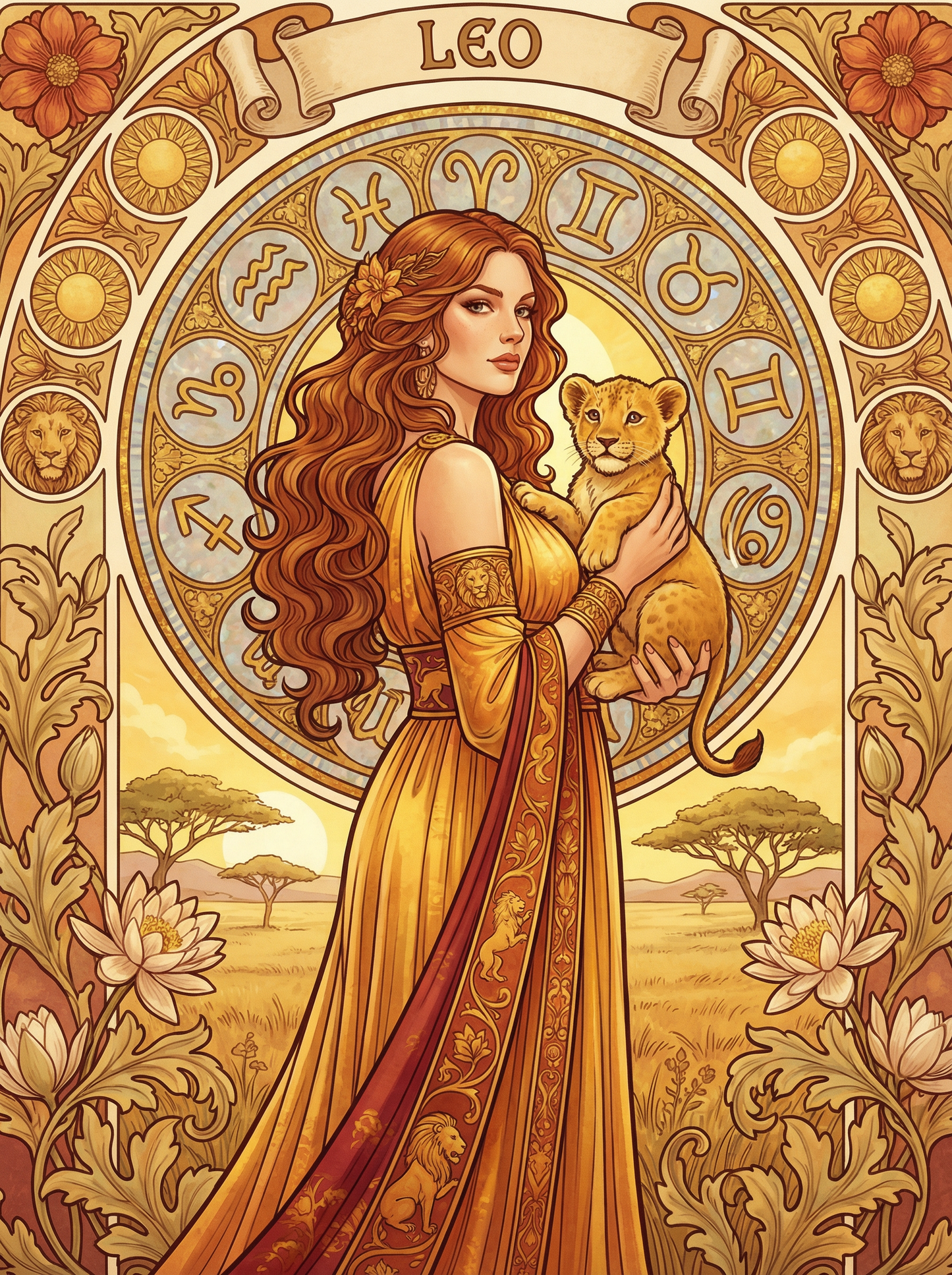 Golden Leo Muse (100 Color Diamond Painting) Diamond Painting kit
