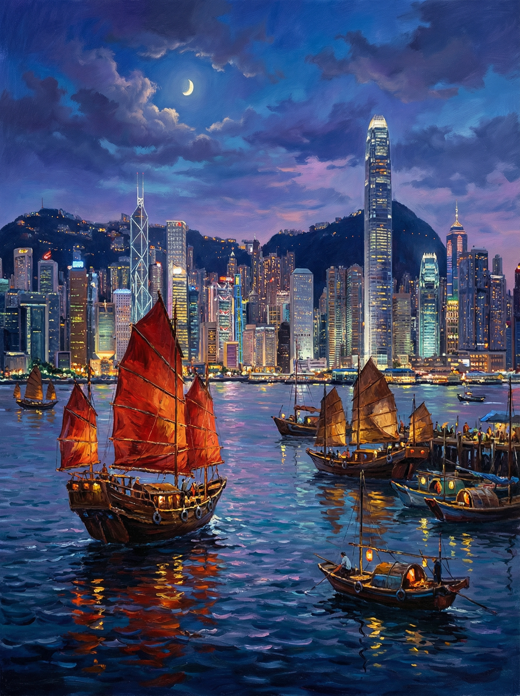 Hong Kong Harbor Dreams (Diamond Painting)