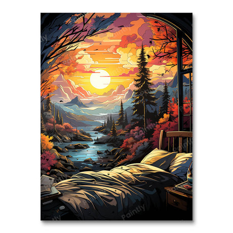 Bedroom Peaks III People Paint by Numbers kit