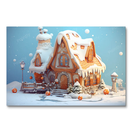 Cozy Christmas Cottage People Paint by Numbers kit