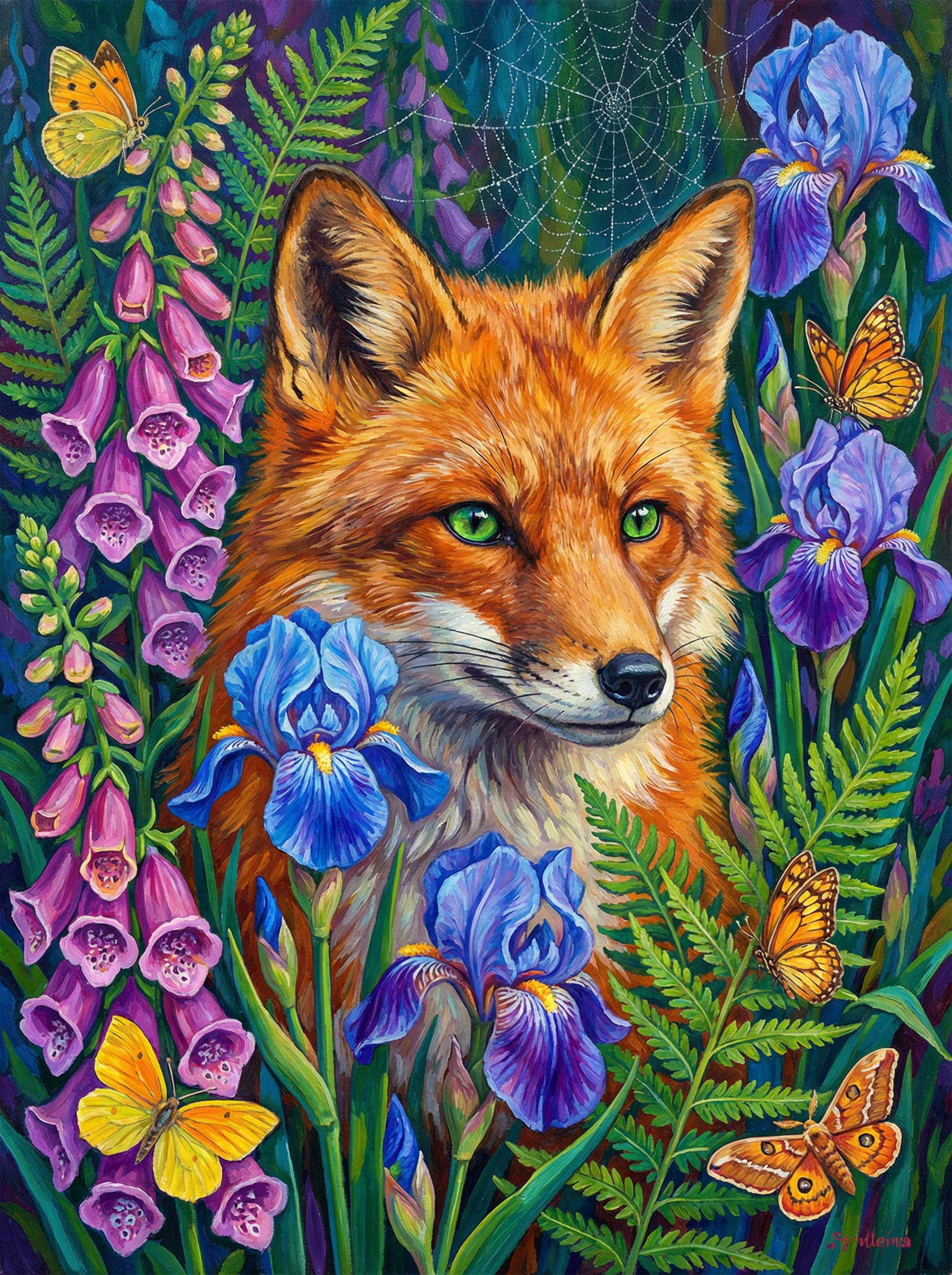 Foxglove Watcher (Diamond Painting) Diamond Painting kit