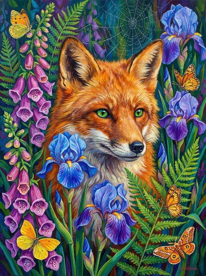 Iris Forest Fox (100 Color Diamond Painting) Diamond Painting kit