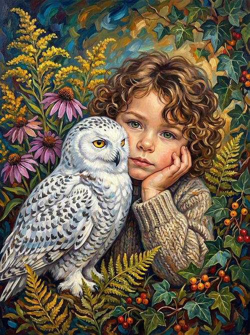 Owl and Ivy (Diamond Painting)