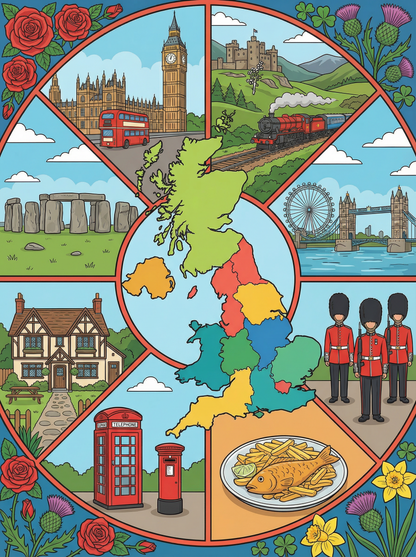 United Kingdom Highlights (Diamond Painting) Diamond Painting kit