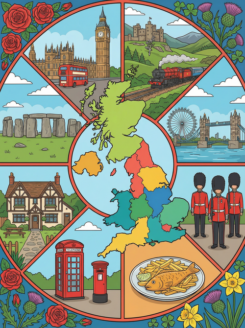 United Kingdom Highlights (Diamond Painting) Diamond Painting kit