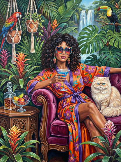 Jungle Lounge Queen (Diamond Painting) Diamond Painting kit