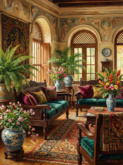 Colonial Orchid Salon (Diamond Painting) Diamond Painting kit