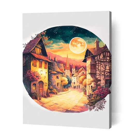 Moonlit Old Town Road
