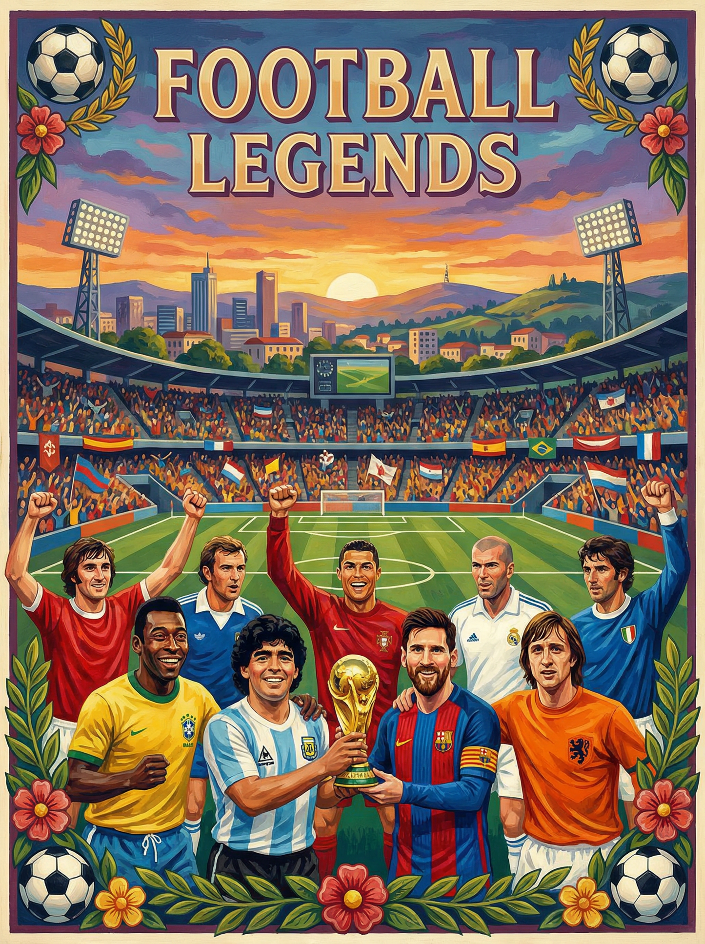 Football Immortal Legends (100 Color Diamond Painting) Diamond Painting kit