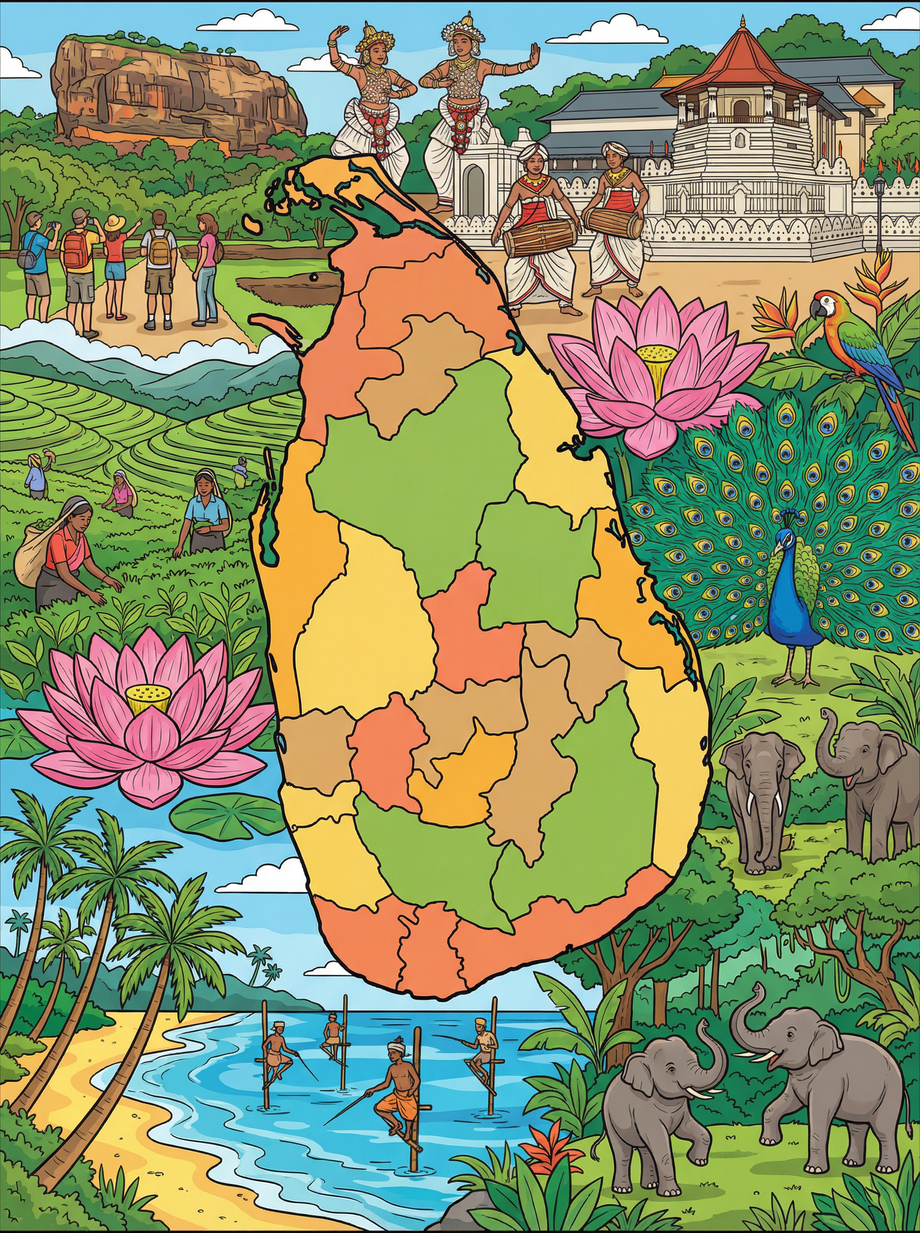 Sri Lanka Island Heritage (Diamond Painting) Diamond Painting kit