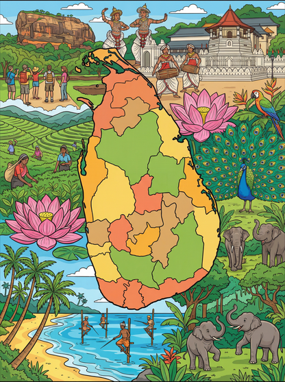 Sri Lanka Island Heritage (Diamond Painting) Diamond Painting kit