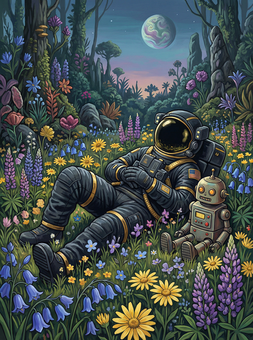 Cosmic Garden Wanderer (Diamond Painting) Diamond Painting kit