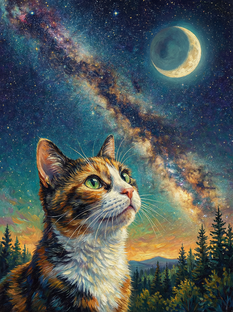 Cosmic Catdream (Diamond Painting) Diamond Painting kit