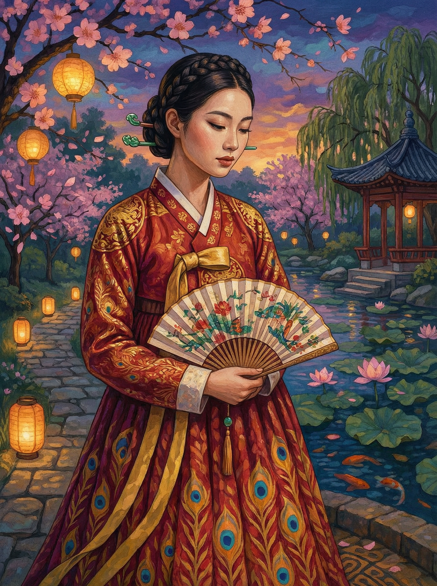 Lantern Garden Grace (Board Canvas)